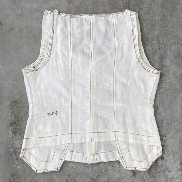 MARITHÉ FRANÇOIS GIRBAUD MFG LINEN WAISTCOAT - M