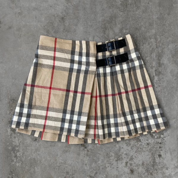 BURBERRY NOVA MINI WRAP SKIRT - UK 10