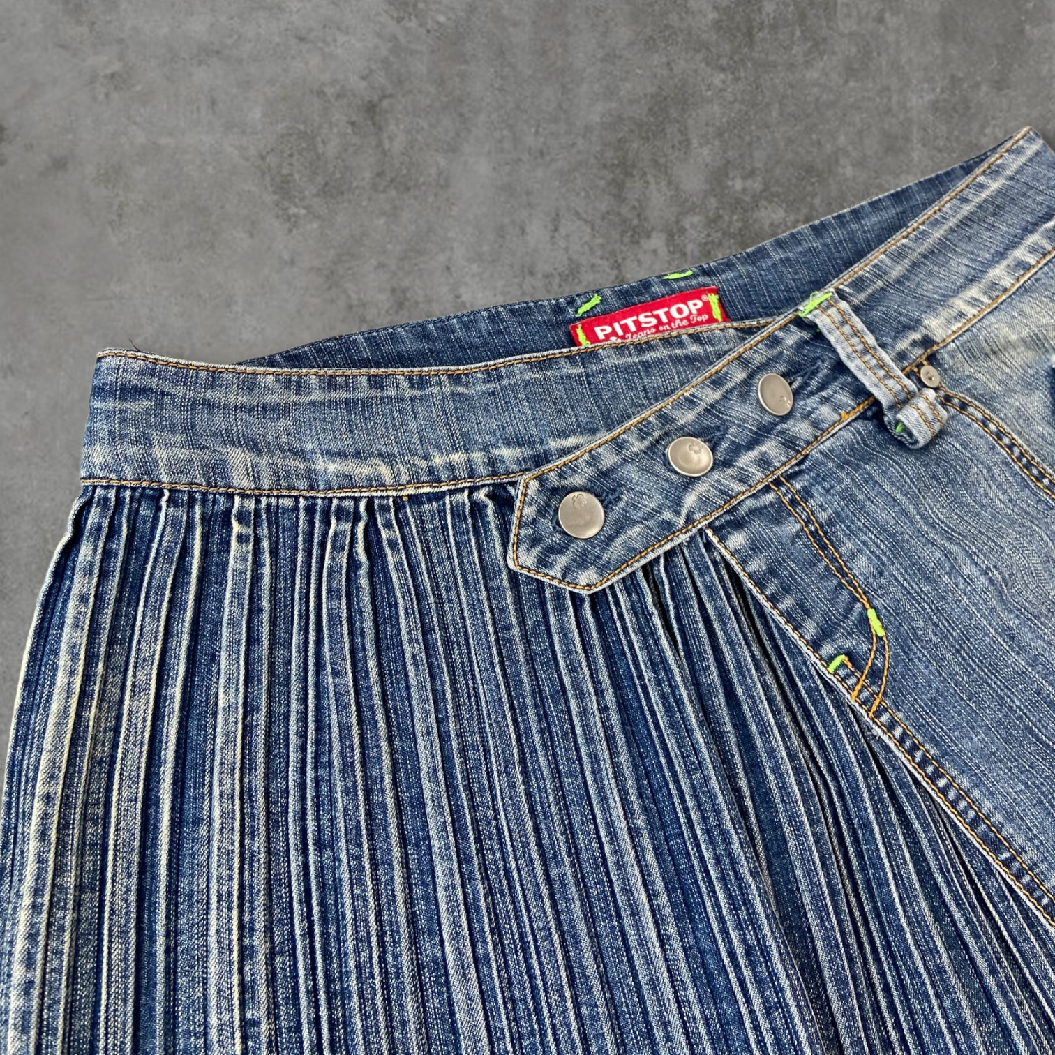 DENIM WRAP MINI SKIRT - W28"