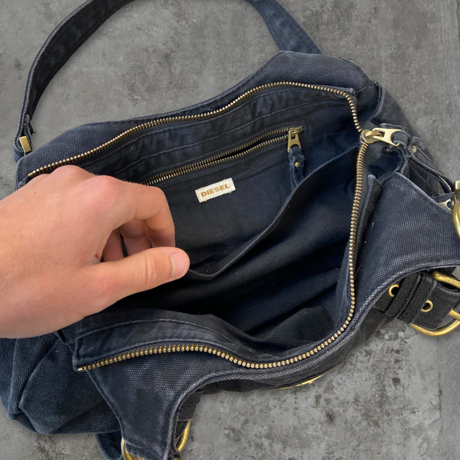 DIESEL DENIM SHOULDER BAG