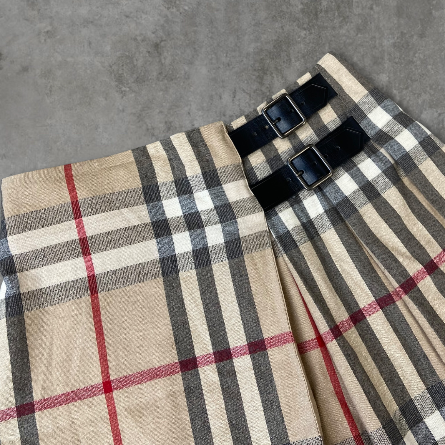 BURBERRY NOVA MINI WRAP SKIRT - UK 10