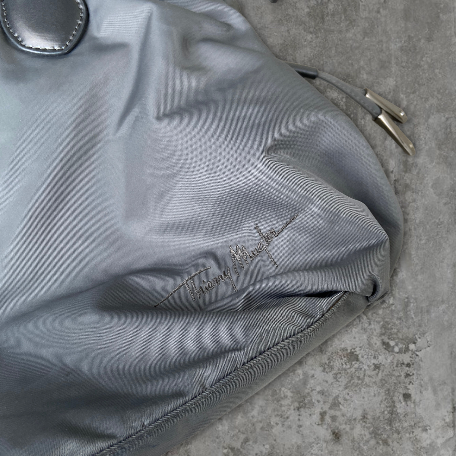 THIERRY MUGLER NYLON & CHROME STAR SHOULDER BAG