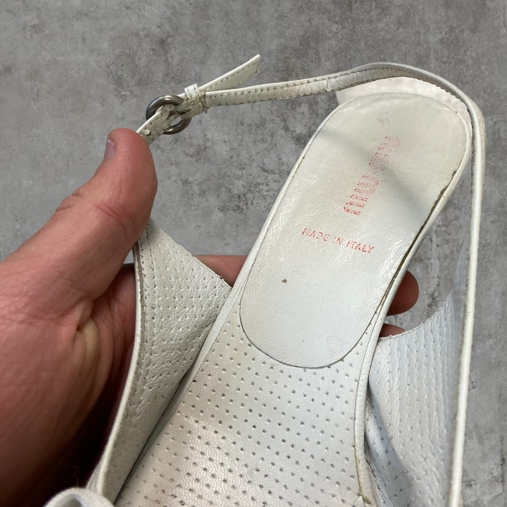 MIU MIU LACE-UP SLING BACK KITTEN HEELS - EU 38.5