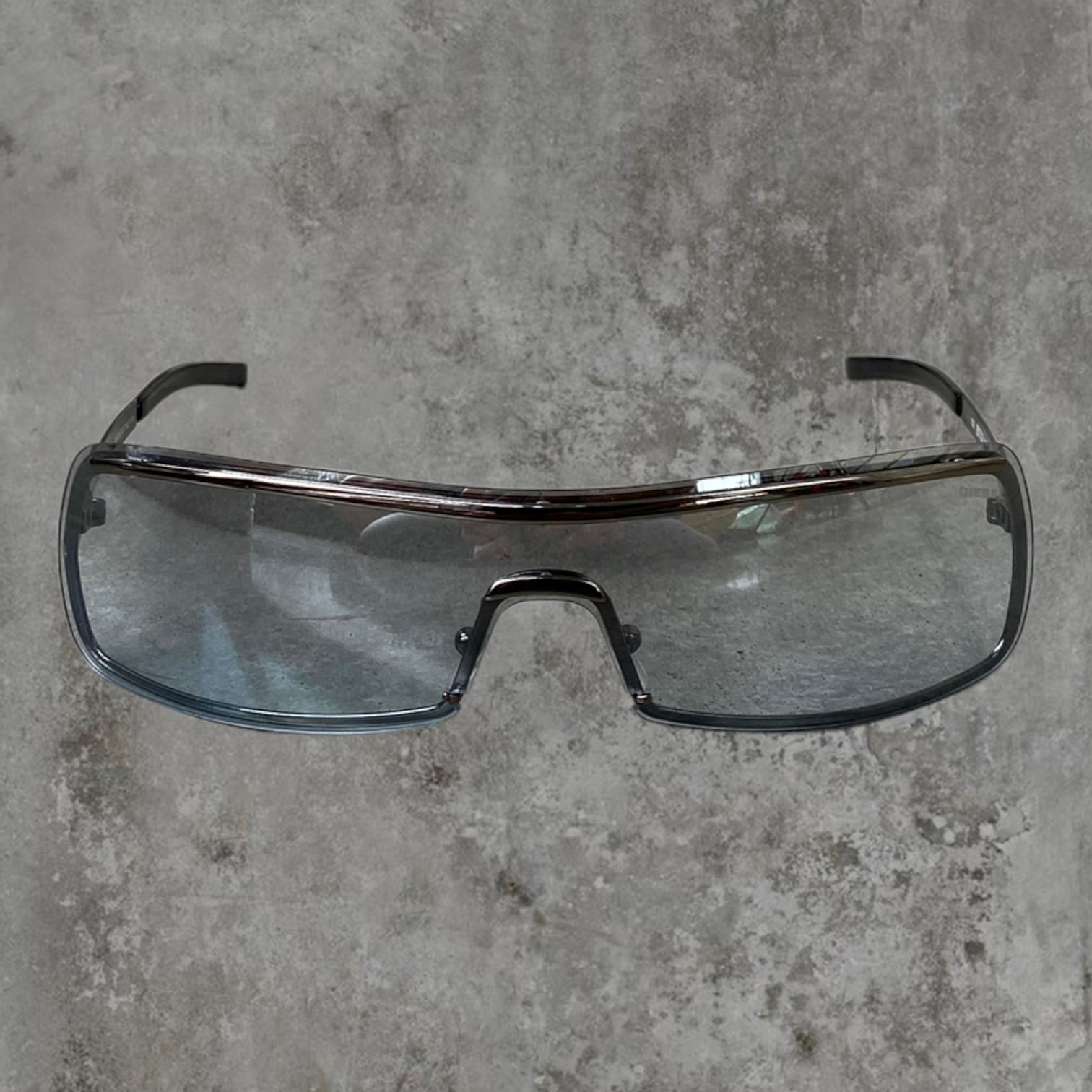 DIESEL RIMLESS WRAP SPORT SUNGLASSES