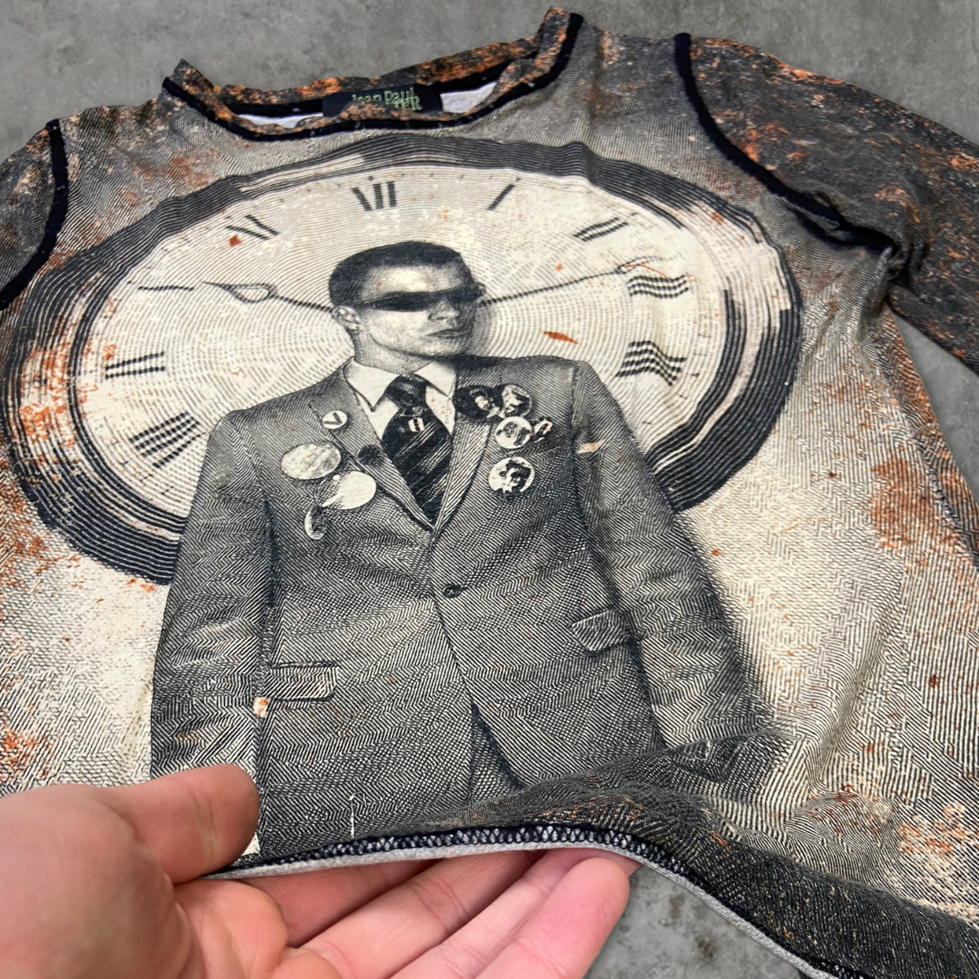 JEAN PAUL GAULTIER AW2003 'PUNK CLOCK' TOP - M