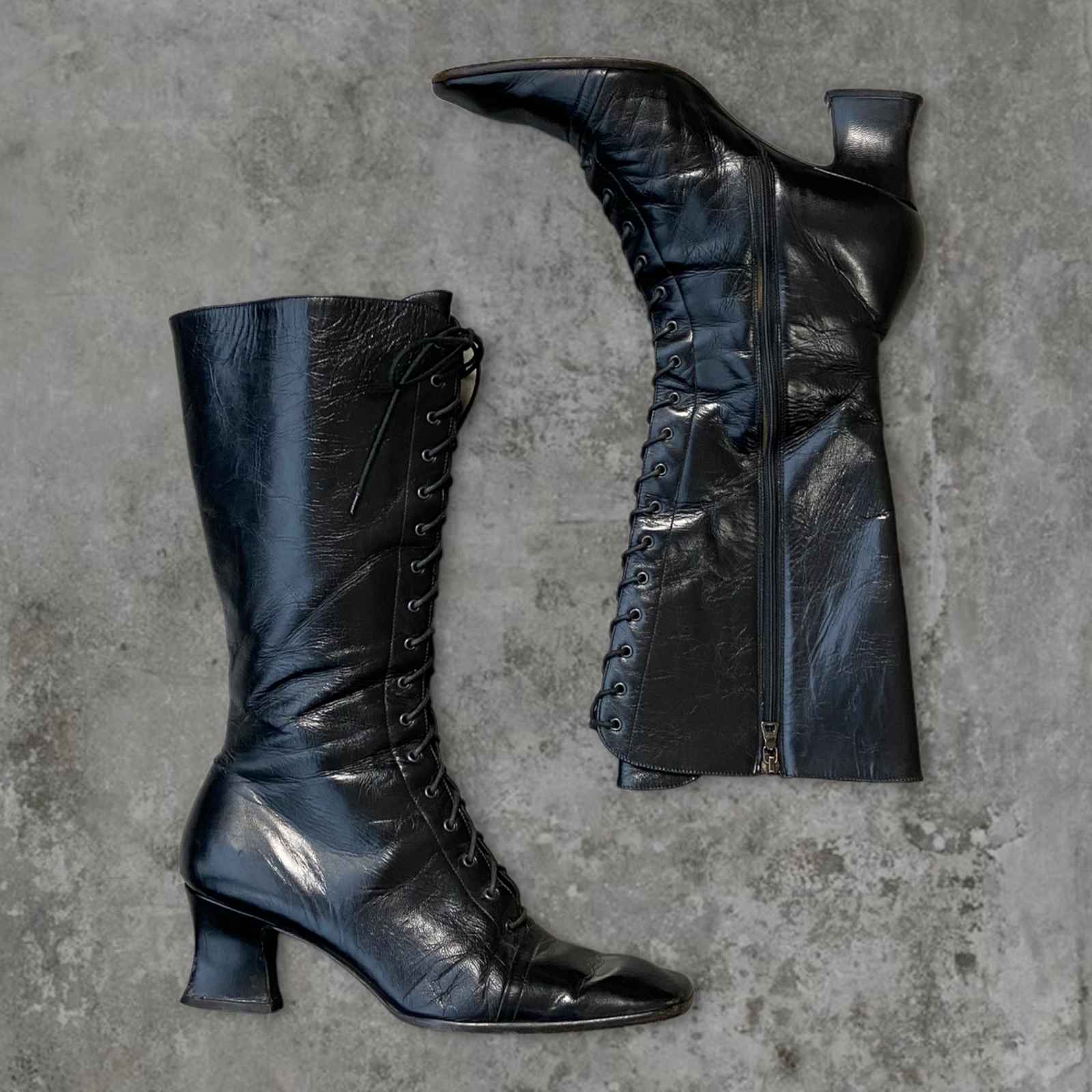 AW1999 Prada moto leather boots