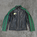 DIESEL 'FAST' RACER LEATHER JACKET - M