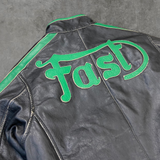 DIESEL 'FAST' RACER LEATHER JACKET - M