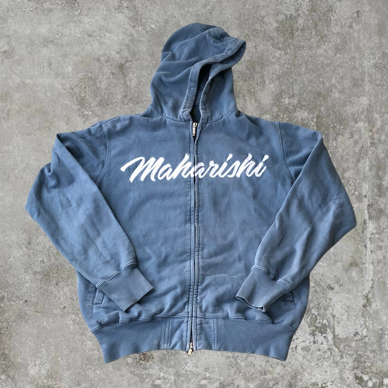 Maharishi Spell-out Zip-Up Hoodie