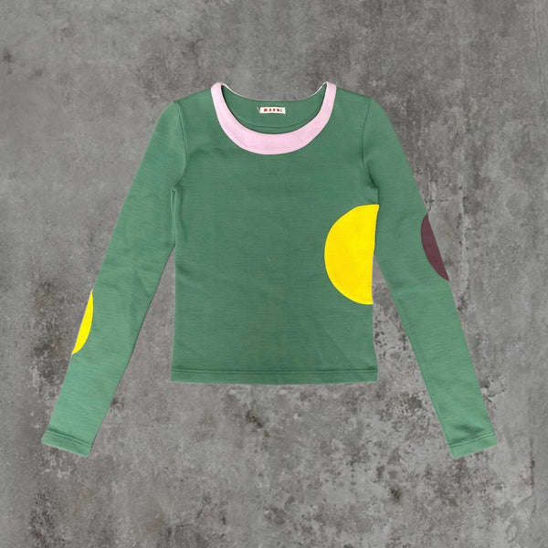 MARNI 'CIRCLES' LONG SLEEVE TOP - S