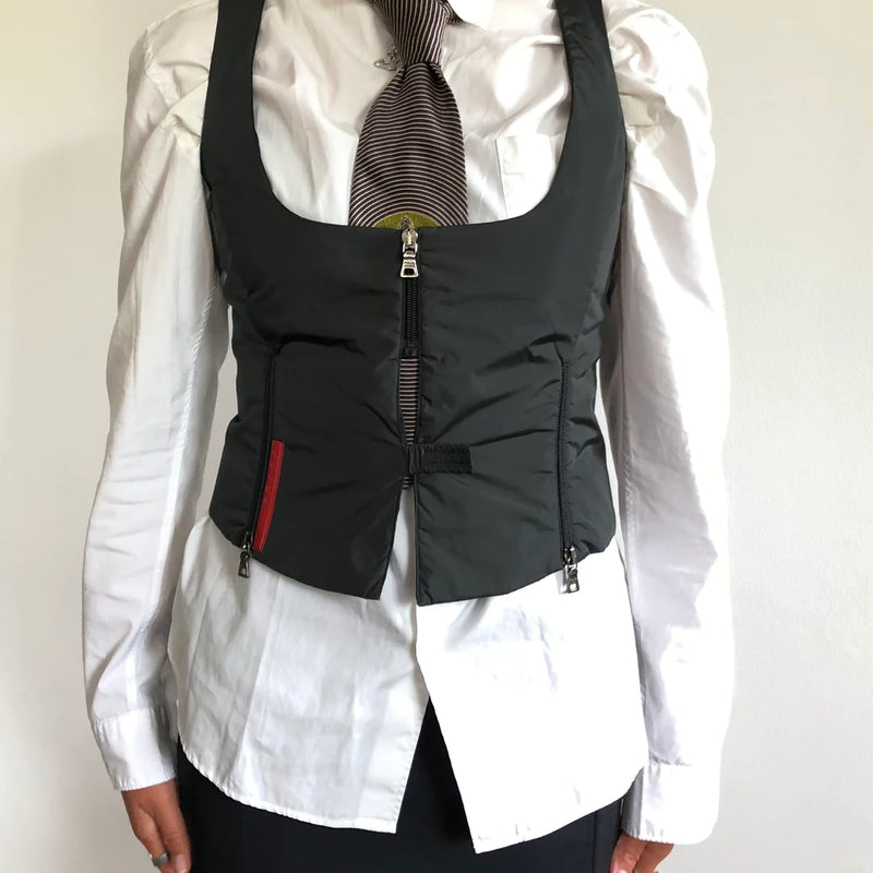 FW99 PRADA SPORT NYLON CORSET VEST - M – BAD MOUTH* FW99 PRADA SPORT NYLON CORSET VEST - M – BAD MOUTH*