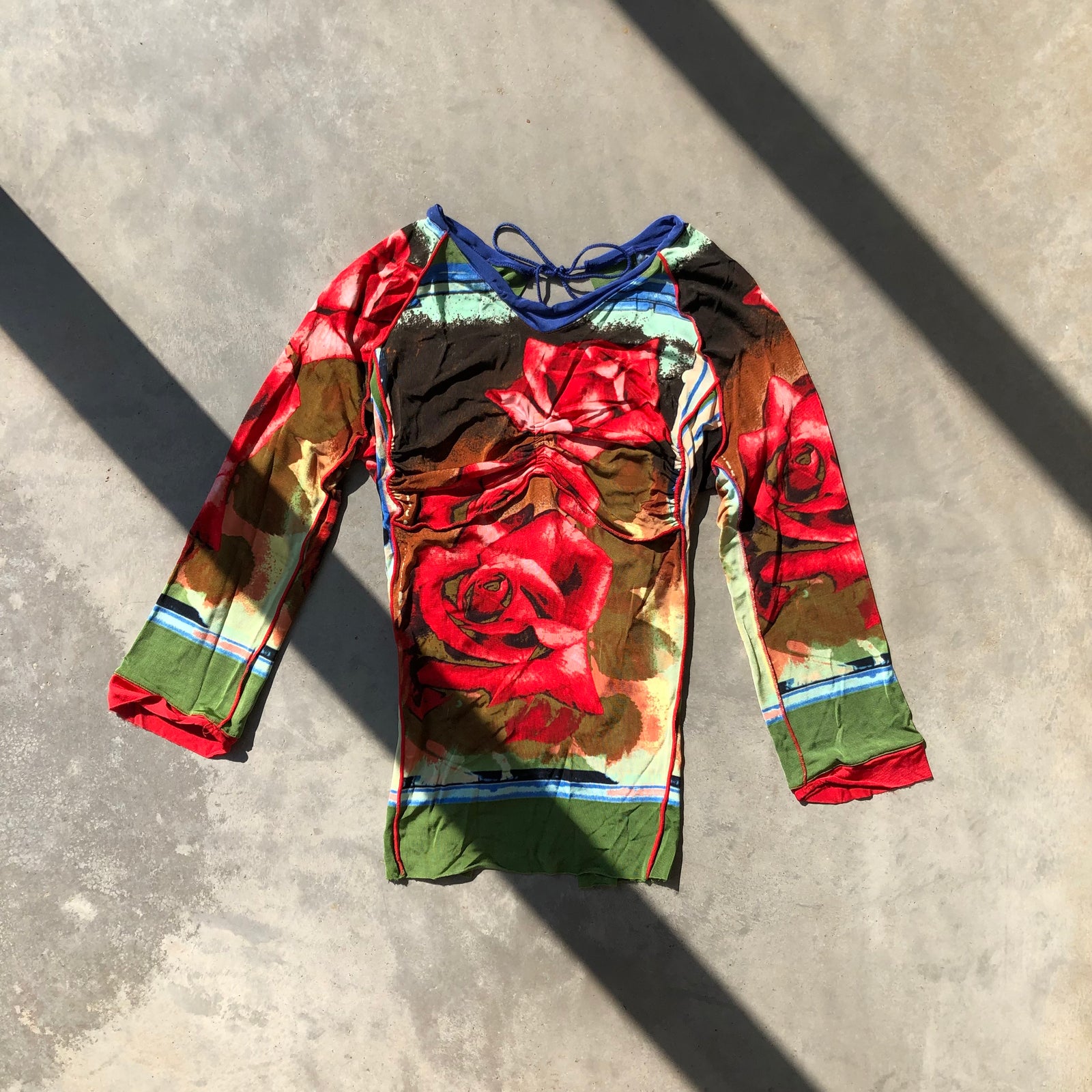 Jean Paul Gaultier Rose Mesh Tops