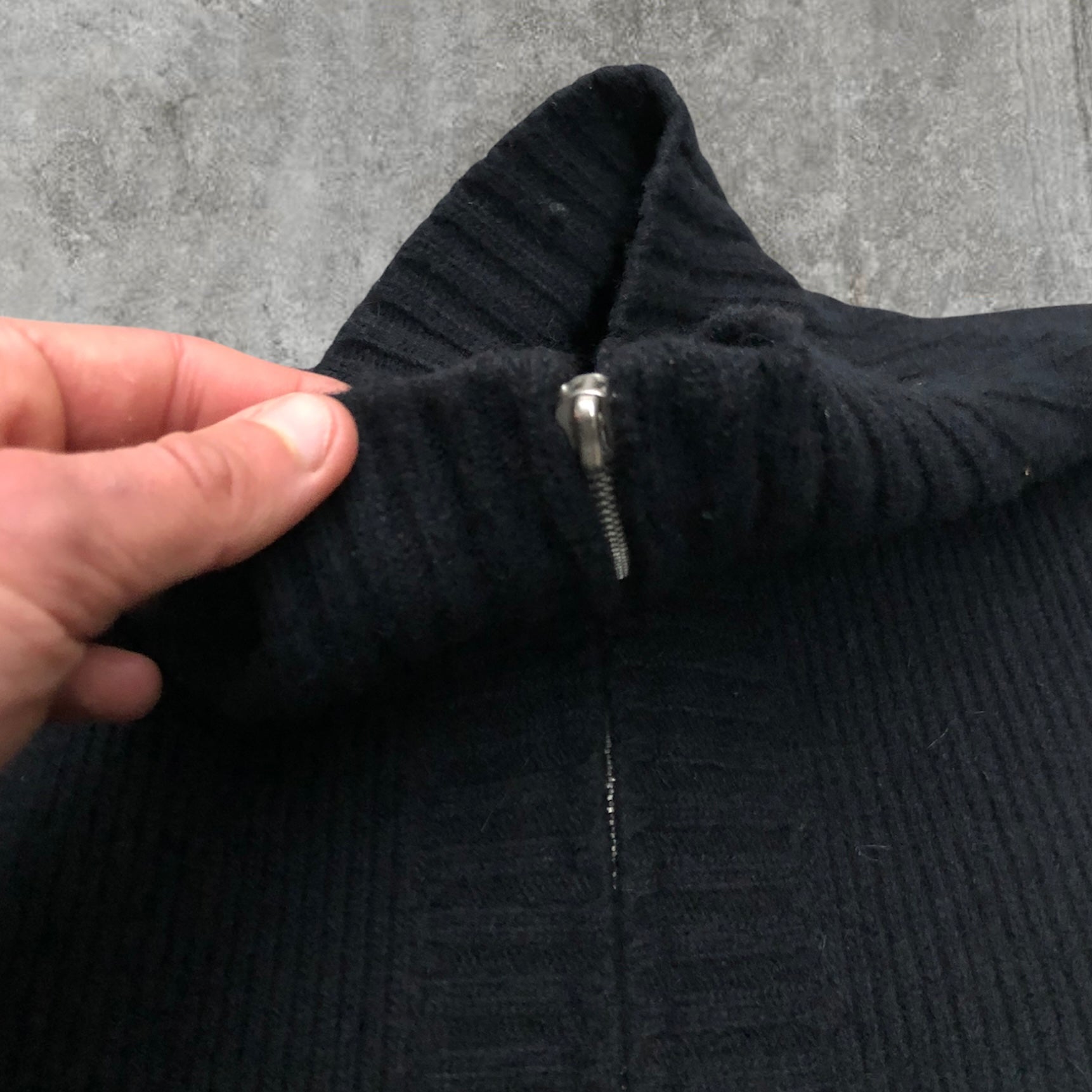 Evisu Lambswool Zip-Up Knit