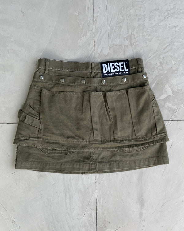 DIESEL REMOVABLE CARGO MINI SKIRT - W28"