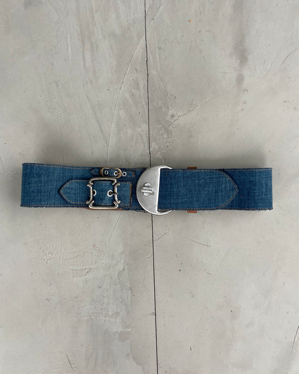 DIESEL DENIM OVERSIZED BELT - 90cm