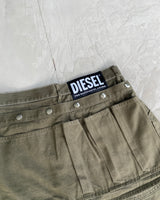 DIESEL REMOVABLE CARGO MINI SKIRT - W28"