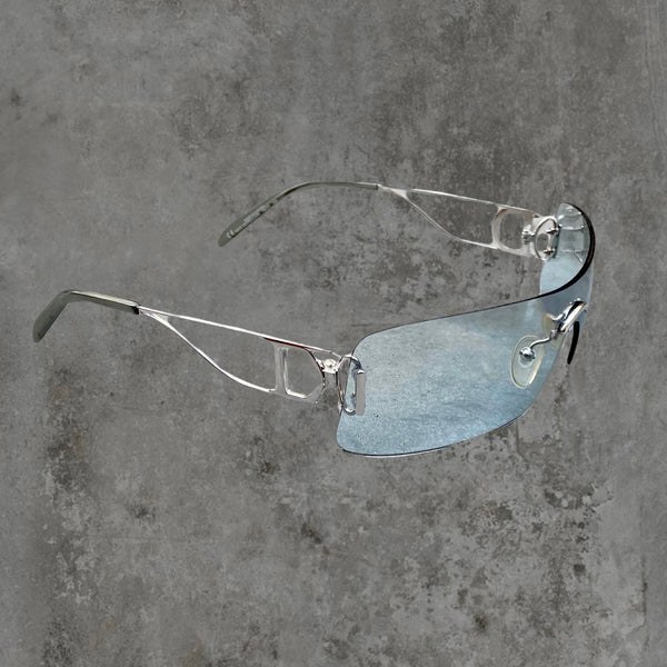 DIOR "MISS DIORELLA" WRAP RIMLESS SUNGLASSES