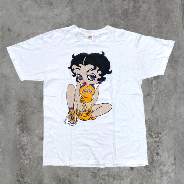 90'S BETTY BOOP x LAKERS TEE - L