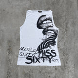 MISS SIXTY LIPS GRAPHIC TANK TOP