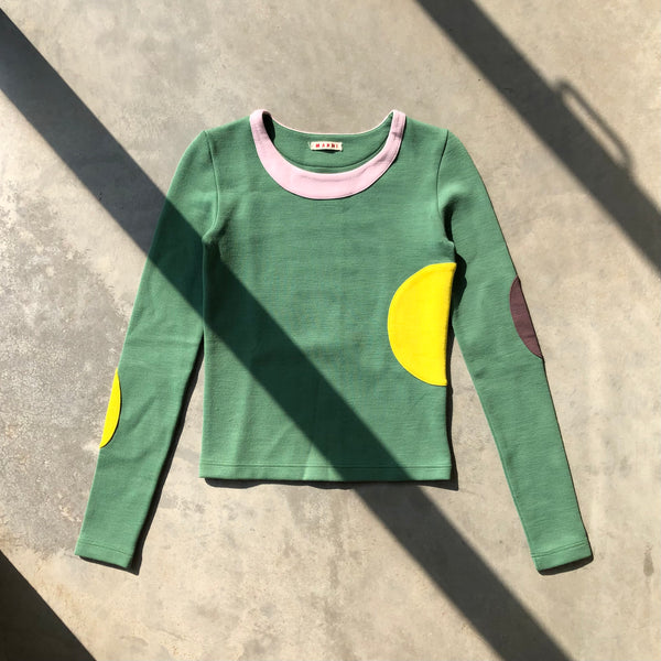 MARNI 'CIRCLES' LONG SLEEVE TOP - S