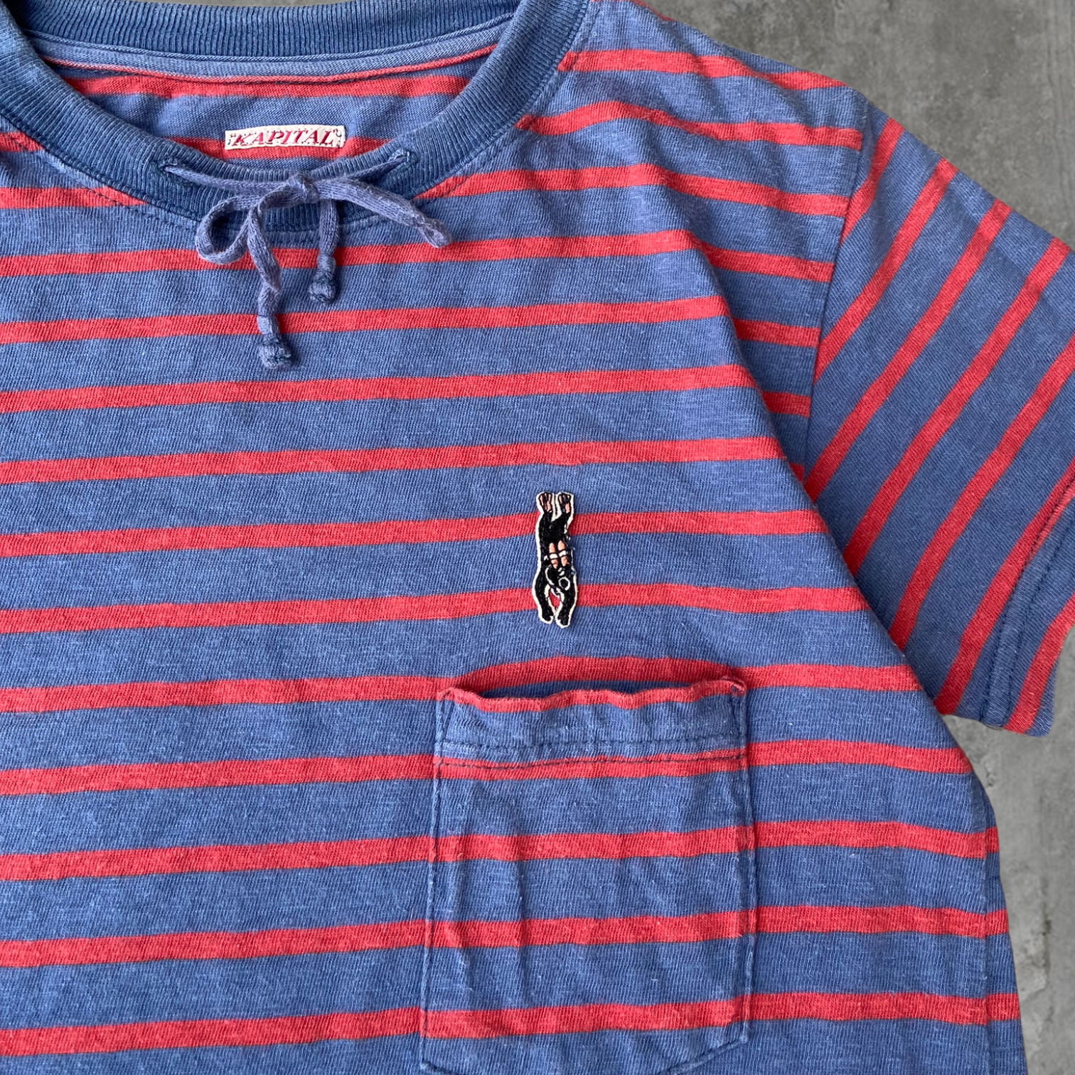 KAPITAL JAPAN STRIPED TEE - S
