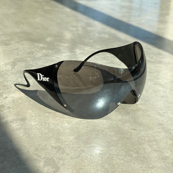 DIOR SKI 1 WRAP SUNGLASSES - BLACK