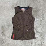 PRADA LINEAR ROSSA SPORT NYLON SLEEVELESS JACKET - 1999