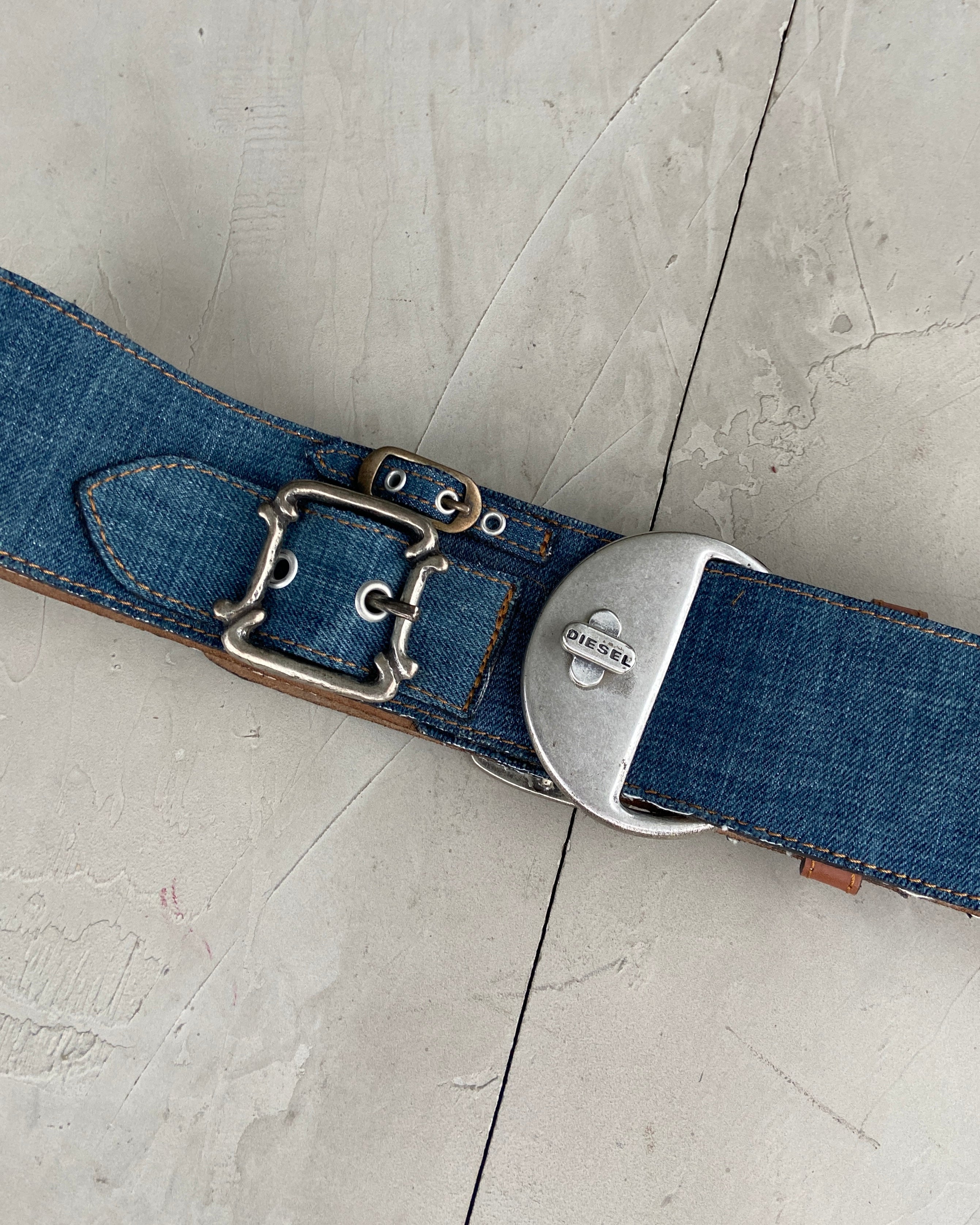 DIESEL DENIM OVERSIZED BELT - 90cm