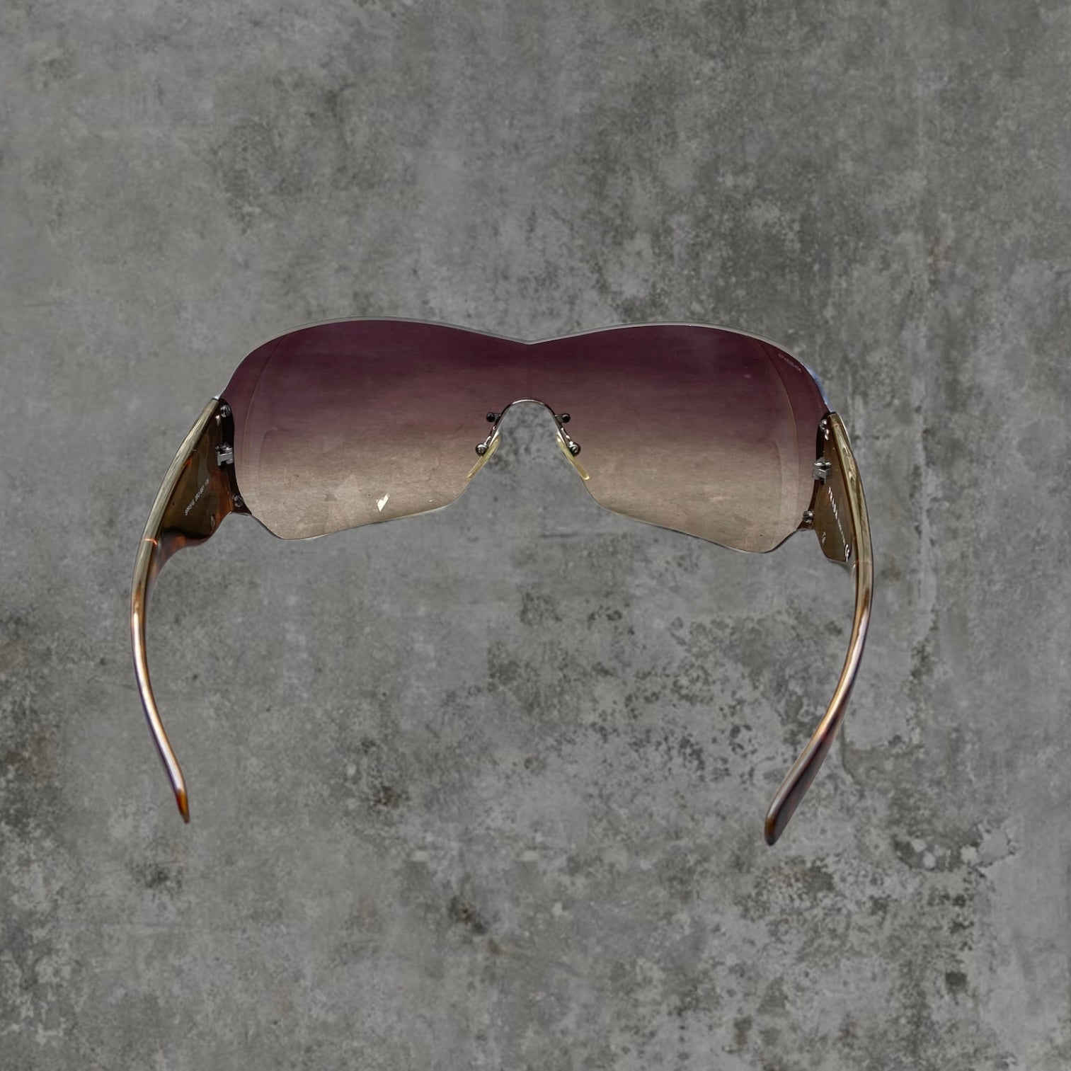 PRADA WRAP AROUND SWIRL TORTOISE SUNGLASSES