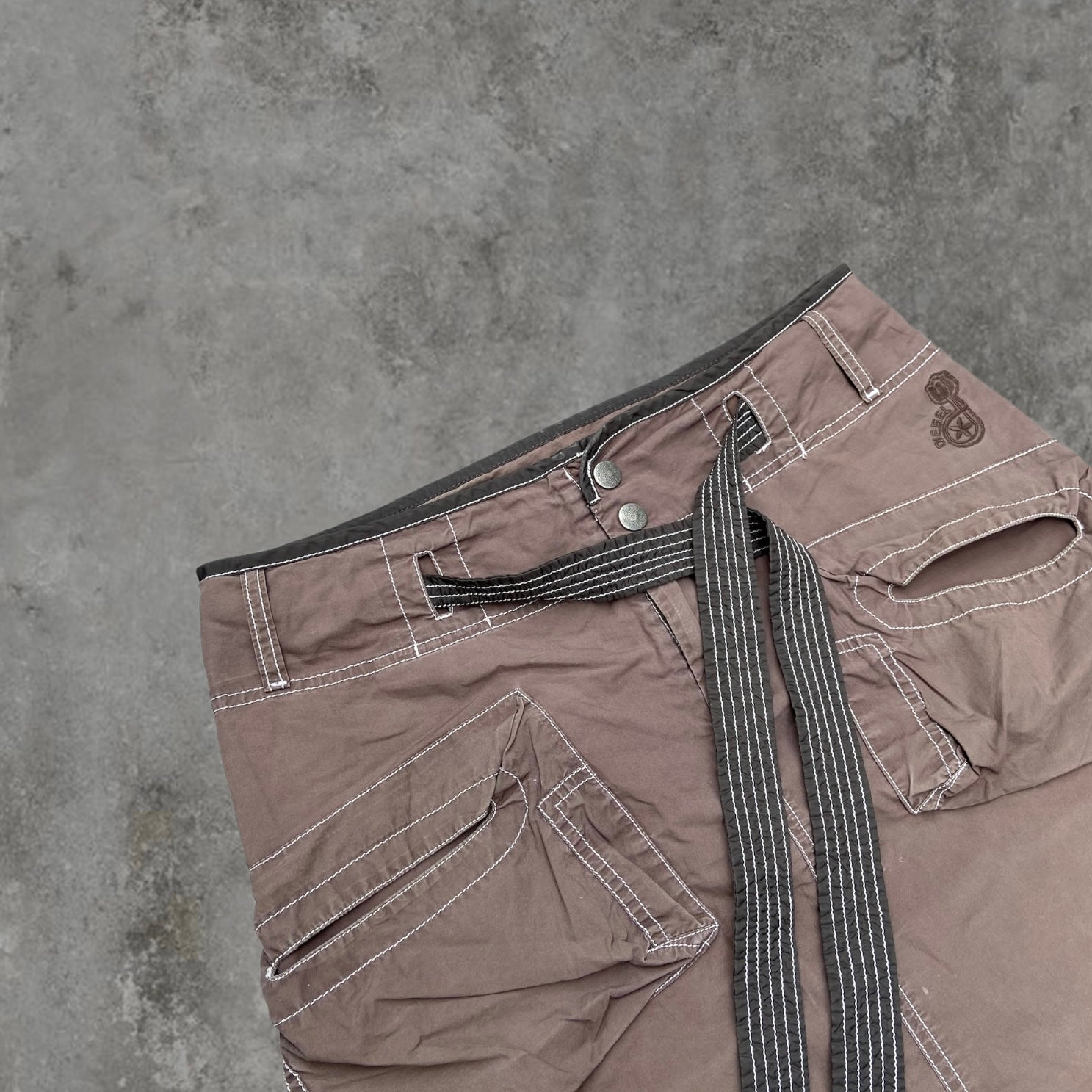 DIESEL BROWN CARGO POCKET SKIRT