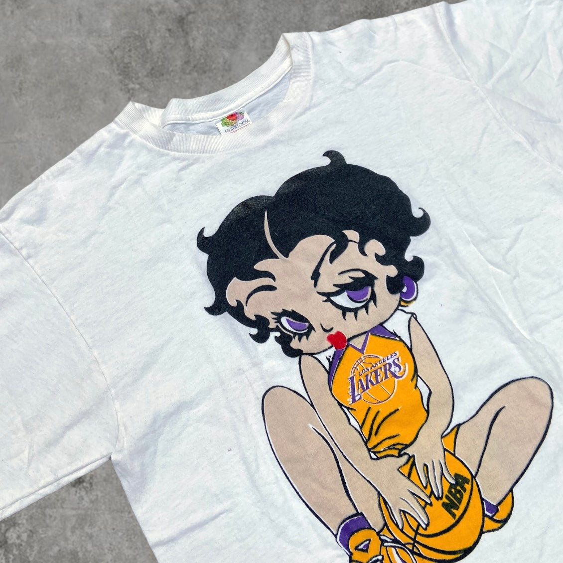 90'S BETTY BOOP x LAKERS TEE - L