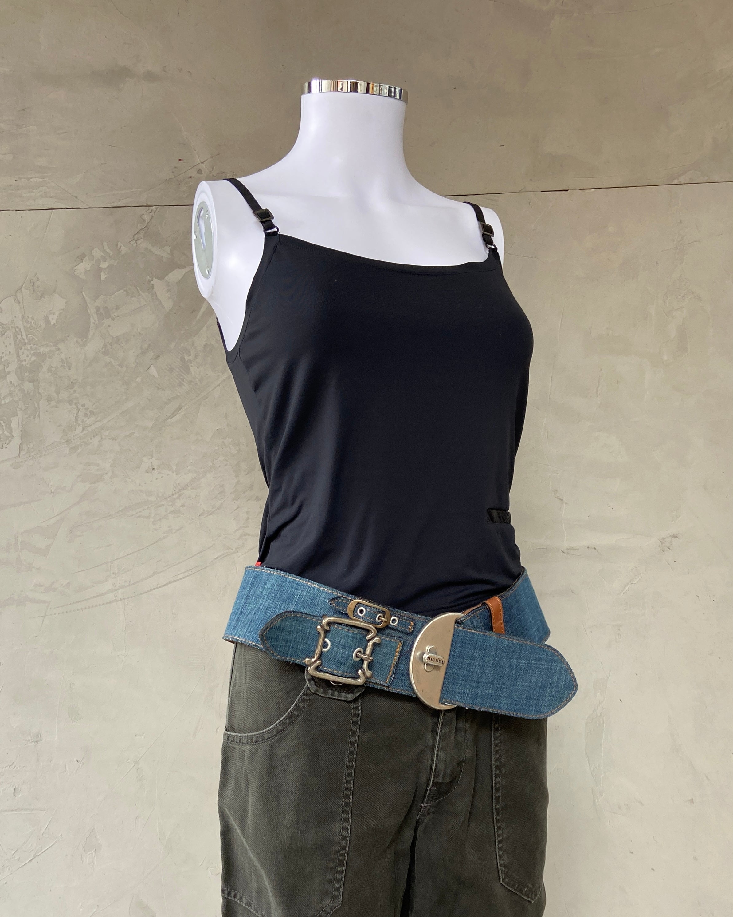 DIESEL DENIM OVERSIZED BELT - 90cm