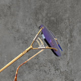 DIOR PURPLE AND GOLD RIMLESS SUNGLASSES