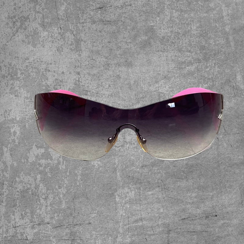 PRADA WRAP AROUND STAR SUNGLASSES - PINK