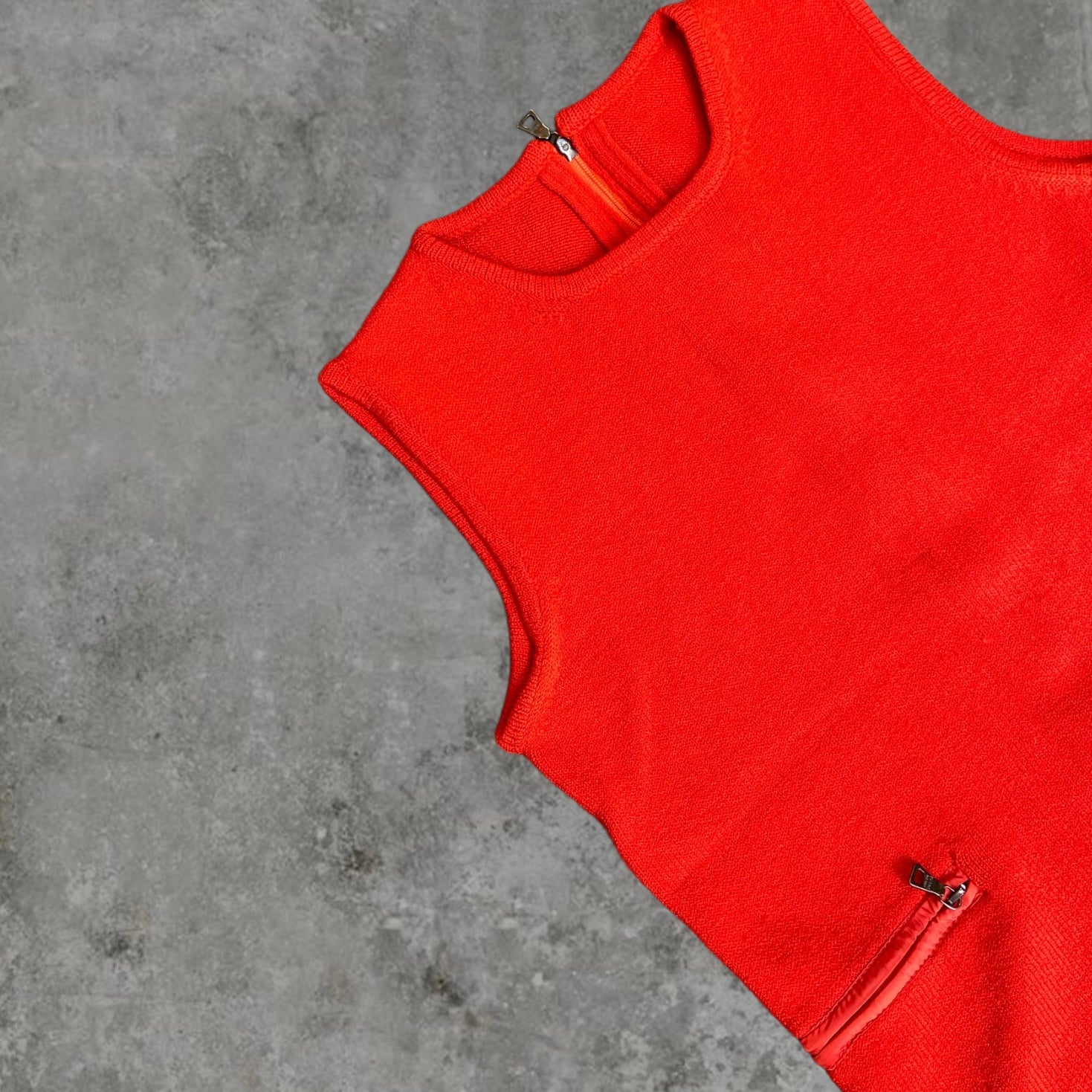 PRADA DOUBLE ZIP KNIT TOP - S/M