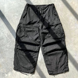1990S VINTAGE MILITARY CARGO OVERPANTS IN BLACK