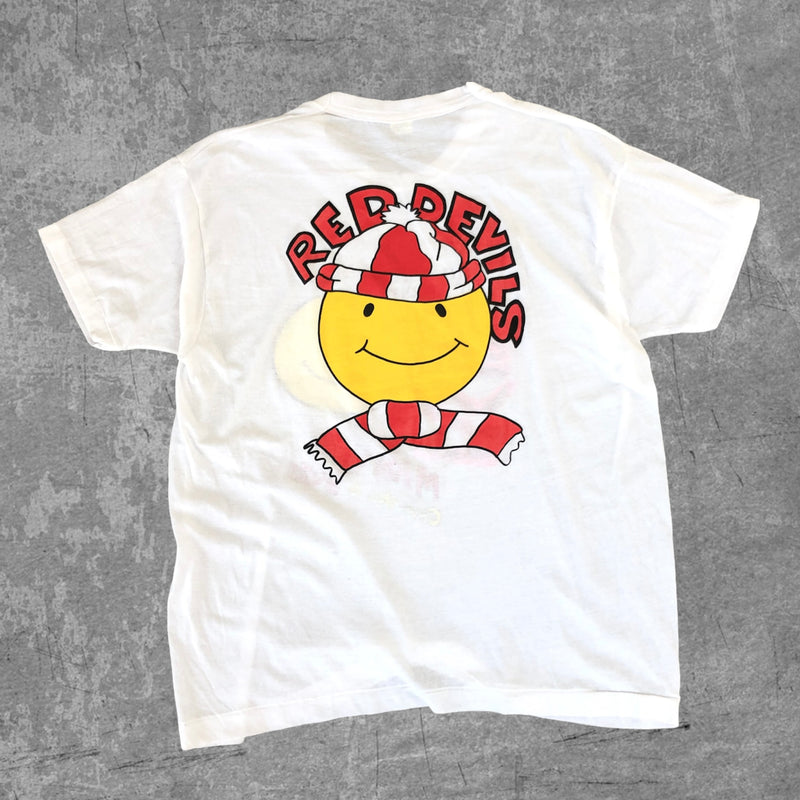 AUTHENTIC 90'S ACID HOUSE RED DEVILS MAN UNITED TEE - XXL