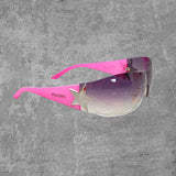 PRADA WRAP AROUND STAR SUNGLASSES - PINK