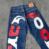 EVISU "PEACE GOODS" SELVEDGE JEANS - W30