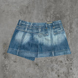 DIESEL DENIM ASYMMETRIC WRAP MINI SKIRT