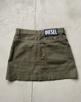 DIESEL REMOVABLE CARGO MINI SKIRT - W28"