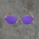 DIOR PURPLE AND GOLD RIMLESS SUNGLASSES