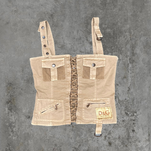 DOLCE AND GABBANA CARGO CORSET TOP