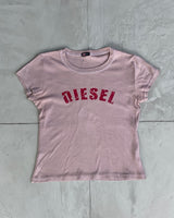 DIESEL CRACKED LOGO BABY TEE - M