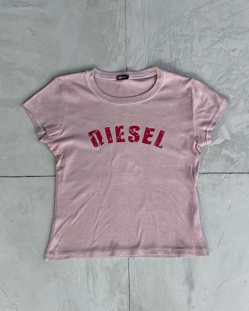 DIESEL CRACKED LOGO BABY TEE - M