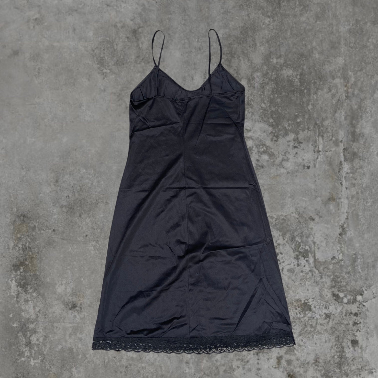 VIVIENNE TAM LACED HEM SLIP DRESS - S