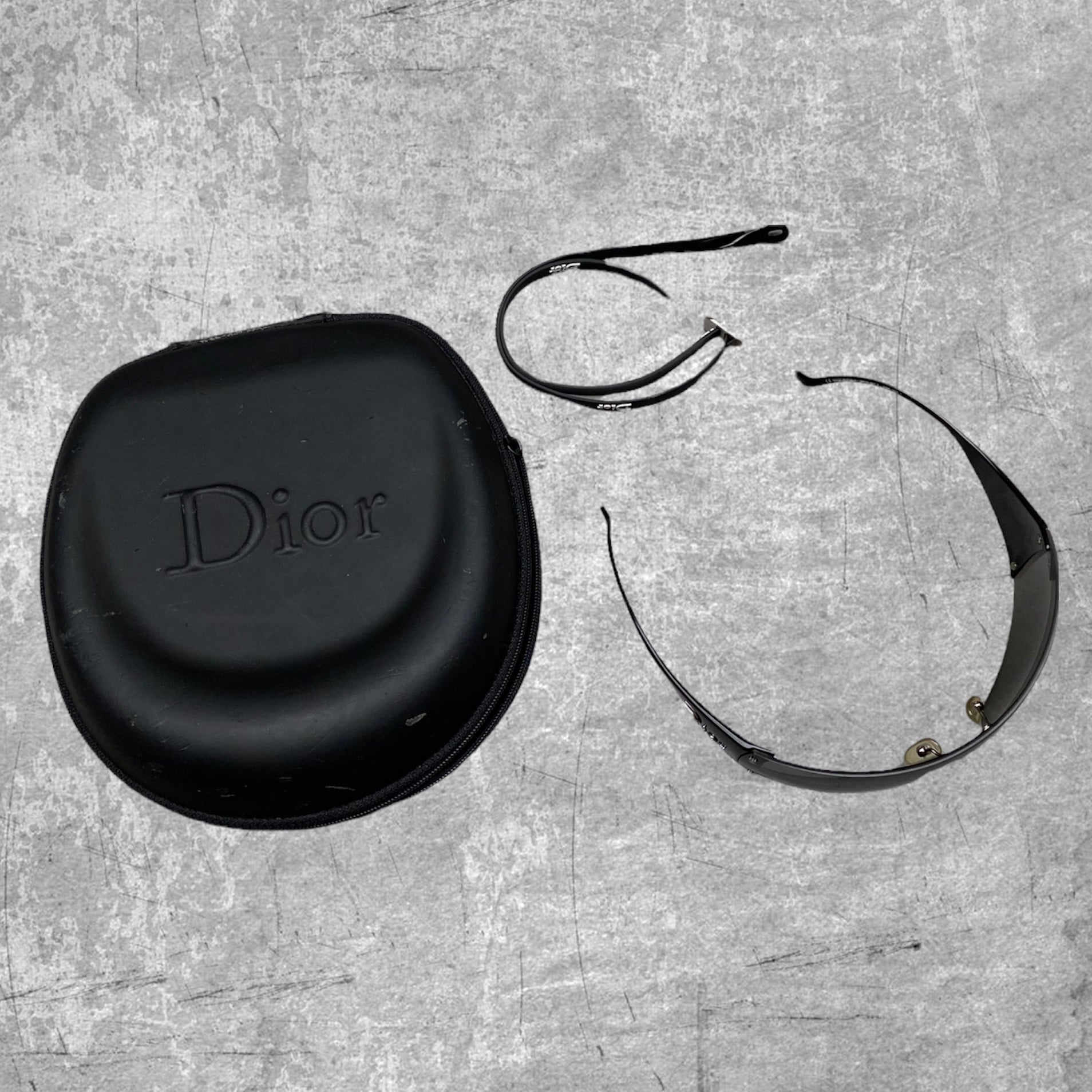 DIOR SKI 6 WRAP AROUND SUNGLASSES - BLACK