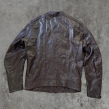 DIESEL 90'S DARK BROWN LEATHER JACKET - S