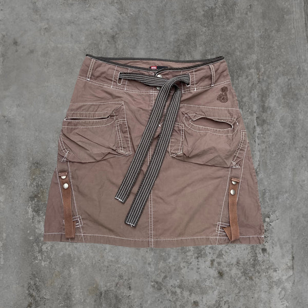 DIESEL BROWN CARGO POCKET SKIRT