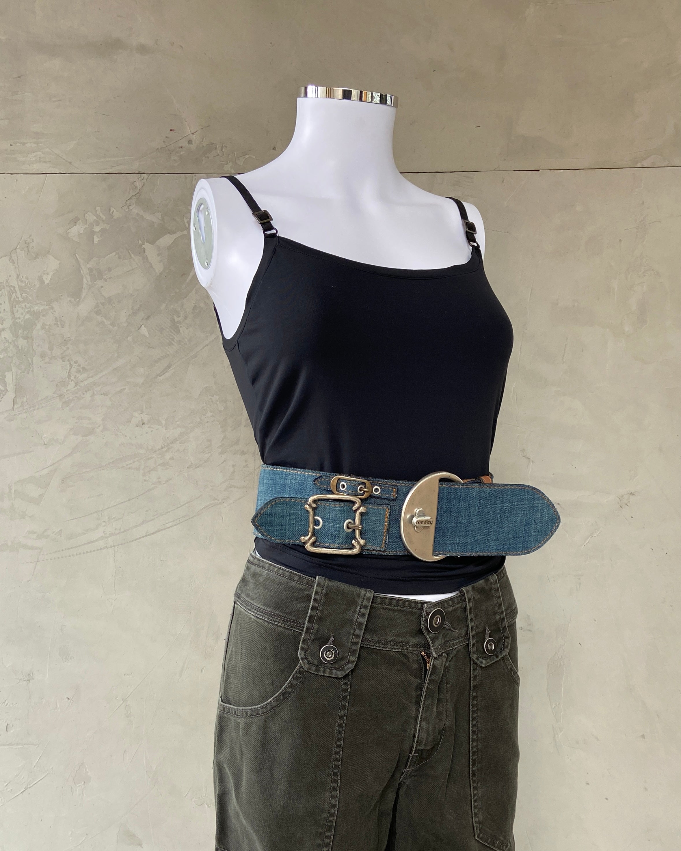 DIESEL DENIM OVERSIZED BELT - 90cm